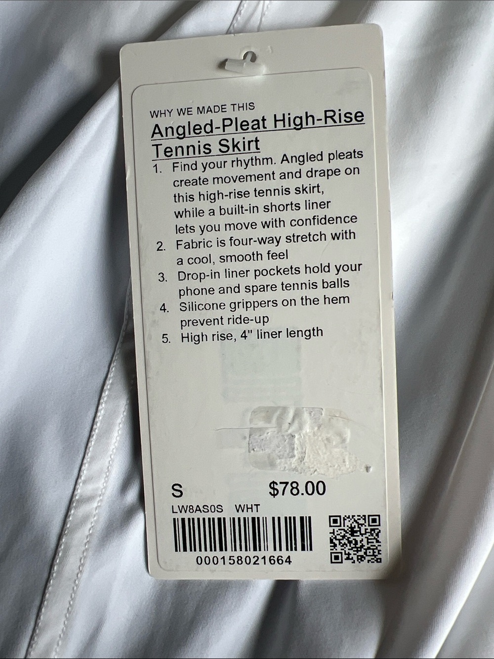 Lululemon Angled Pleat Tennis Skirt Skort Size Small NWT - Picture 4 of 5